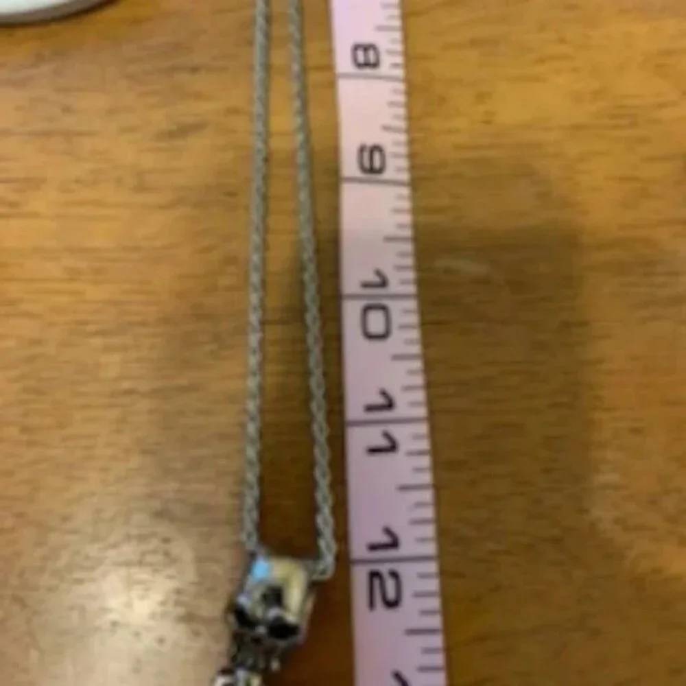 Vintage Skull and Medallion Necklace (Mens Listing)